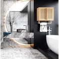 thumbnail image 2 of MIDOQIN Bathroom Wall Cabinet, Wooden Medicine Cabinet with Doors and  Towel Bar, Over The Toilet Storage Organizer, 2 of 8