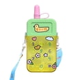 thumbnail image 3 of Botella de agua con forma de teléfono con pajita y correas ajustables para los hombros (verde) Likrtyny Para estrenar, 3 of 9