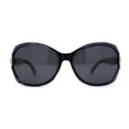 thumbnail image 4 of Womens Anti-Glare Polarized Oval Round Butterfly Buckle Hinge Sunglasses Purple Black, 4 of 4