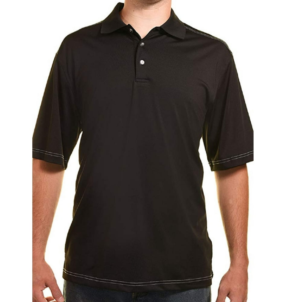 Pebble Beach Performance Lightweight Golf Polo - Black (Medium) - Walmart.com - Walmart.com