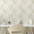 thumbnail image 3 of Ambesonne Floral Peel & Stick Wallpaper for Home, Pastel Peony Flowers Leaves, 13"x36", Ivory and Grey Yellow, 3 of 6