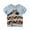 Light Blue, variant on Boys' Fashion Forest Animal Graphic T-Shirt Summer Short Sleeve Crewneck Top for Toddlers & Kids Soft Breathable Cotton Tee Trendy Wildlife Print Casual School Clothes Ages 1-7Y
