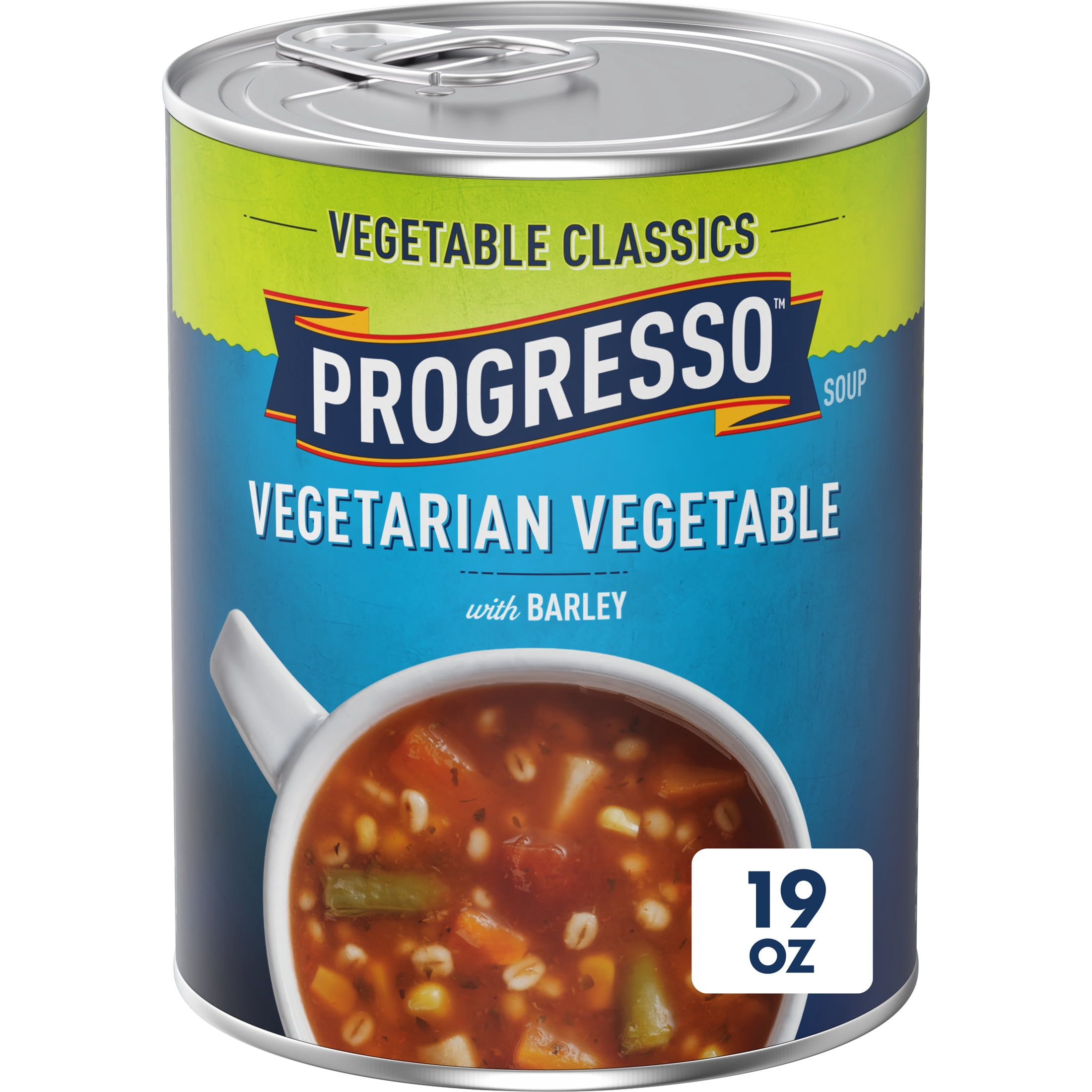 (3 pack) Progresso Vegetable Classics, Vegetarian Vegetable with Barley Canned Soup, 19 oz.