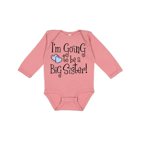 

Inktastic Heart New Big Sister Gift Baby Girl Long Sleeve Bodysuit