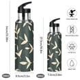 thumbnail image 2 of Yayeee 20oz Insulated Water Bottle Double Wall Stainless Steel with Flip Straw Lid, Green Leaves, 2 of 7