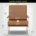 thumbnail image 3 of Studio Designs Home Allure Blended Leather Accent Arm Chair in Caramel Brown, 3 of 12