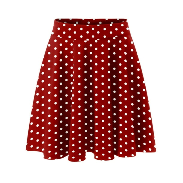 Minifalda clásica con cintura elástica para mujer: falda elegante y casual de corte A, 95 % poliéster, tallas reales, para todas las estaciones - S-XXL