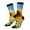 3 Black, variant on Sky Golden Sunflower Field B Crew Socks for Men & Women, Breathable Casual Athletic Ankle Socks