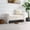 Cream, variant on Modern Teddy Bed End Bench with Arms and Internal Storage, 52" Upholstered Foot Rest Stool for Living Room Bedroom Coffee