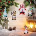 thumbnail image 4 of KEINXS 1 Set Christmas  Painting Keychain Kit Gnome Shape Keychain DIY Ornaments for Crafts Accessory, 4 of 6