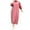 Pink, variant on Utoimkio Women's Turtleneck Long Sleeve Loose Maxi Dress Fall Winter Casual Baggy Loose Long Dresses with Pockets