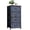 Color 2, variant on Dresser for Bedroom with 4 Storage Drawers Vintage Blue Doors Brass Keyhole Decorative Rivets Dressers Chest of Drawers Steel Framed Fabric Closet Organizers for Dorm Entryway