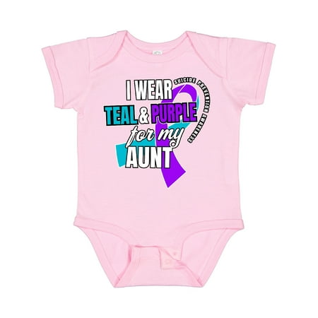 

Inktastic Suicide Prevention I Wear Teal and Purple for My Aunt Gift Baby Boy or Baby Girl Bodysuit