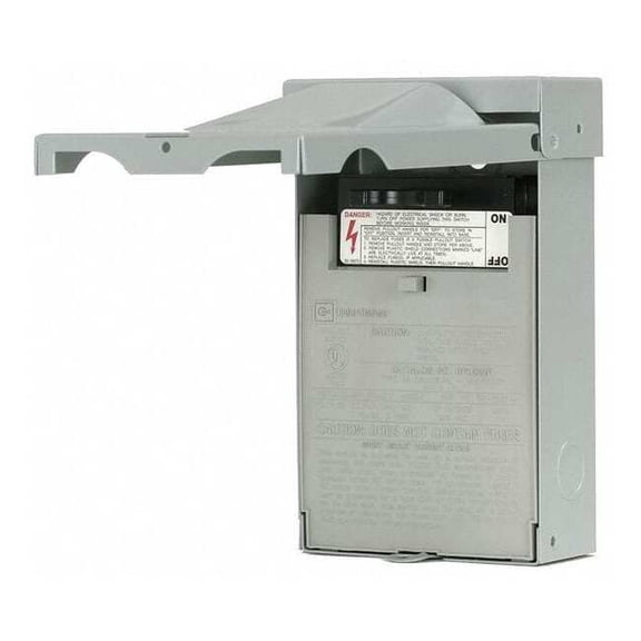 Disconnect Switch, Fusible, DPST, Single Phase, NEMA 3R, Indoor/Outdoor, Steel