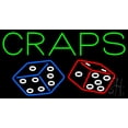 thumbnail image 1 of Craps With Dies 2 LED Neon Sign 20 x 37 - inches, Black Square Cut Acrylic Backing, with Dimmer - Bright and Premium built indoor LED Neon Sign for wall décor, arcarde, and storefront., 1 of 7