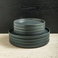 thumbnail image 5 of Coupe Stoneware Dinnerware Set, Service for 4, Gray Matte, 5 of 7