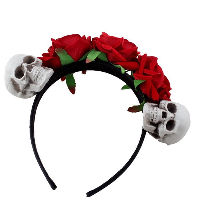 Halloween Party Hair Hoop Horror Death Big Skull Flower Wmkox8yii fajkfhkj4069
