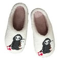 thumbnail image 1 of Suaves y peludas termales plates calientes zapatos casa la halloween lujo cómodos anti-Slip para interior al aire libre, 1 of 9