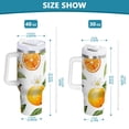 thumbnail image 6 of Yayeee 40oz Stainless Steel Tumbler with Straw and Handle Double-Wall Insulated Travel Water Bottle, Orange Bees, 6 of 8