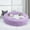 Purple, variant on Round Donut Cat and Dog Cushion Bed Cave,Washable Small Pet Bed with Pillow Anti Anxiety Round Fluffy Plush Cat Bed Self-Warming