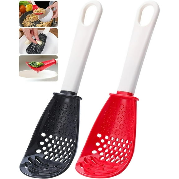 GoXteam Heat Resistant Silicone Cooking Spoon, Kitchen Gadgets, Egg Separator, Cooking, Draining, Mashing, Grating, Cooking, Non-stick, Dishwasher Safe