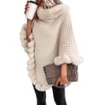 thumbnail image 4 of Heiheiup Robes pour Femmes 2024 Mode Féminine Décontractée Automne Hiver Style Col Patchwork Couleur Cardigan à Manches Cinq Points Manteau Chandail Manteau, 4 of 6