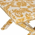 thumbnail image 2 of SAFAVIEH Palmer Transitional Cross Leg Upholstered Ottoman, Maize/Beige, 2 of 2