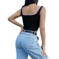 thumbnail image 6 of ZUARFY Women Sexy Sleeveless Bodysuit Butterfly Embroidery Colorblock Leotard Square Neck High Waist Bodycon Party Streetwear, 6 of 19