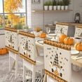 thumbnail image 2 of Happy Fall Chair Covers Set of 8 Y'all Gnome with Maple Leaves Hats Buffalo Plaid Border Chair Back Covers Stretch Removable Washable Slipcovers Protector for Dining Room Kitchen Party Decor, 2 of 5