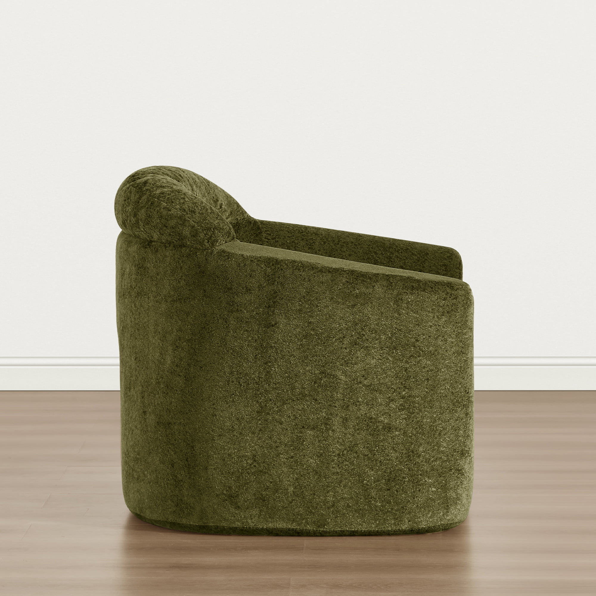 Spruce & Spring Modern Accent Chair with Compression Sponge Cushion, No Assembly, Green