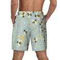 thumbnail image 4 of Goofa Bees Printed Men's Swim Trunks Board Shorts Quick Dry Mens Swimming Trunks with Compression Liner,Breathable Fit Hawaii Beach Shorts-Large, 4 of 9