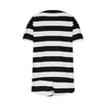 thumbnail image 6 of ylioge Womens 2 Piece Pajama Sets Short Sleeve Sleep Tops and Shorts Casual Stripe Printed Comfortable Loungewear Homewear Pajamas Outfits Set, 6 of 8