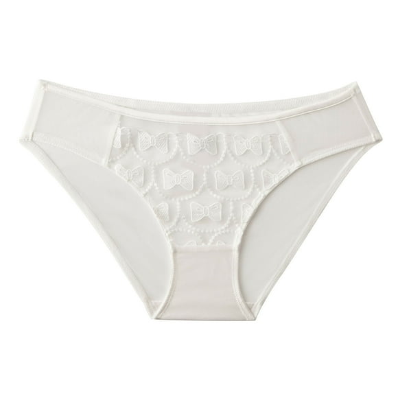 Timegard Panties for Women Lace Low Waist Mesh Breathable Comfortable Underwear Cute No Show Briefs