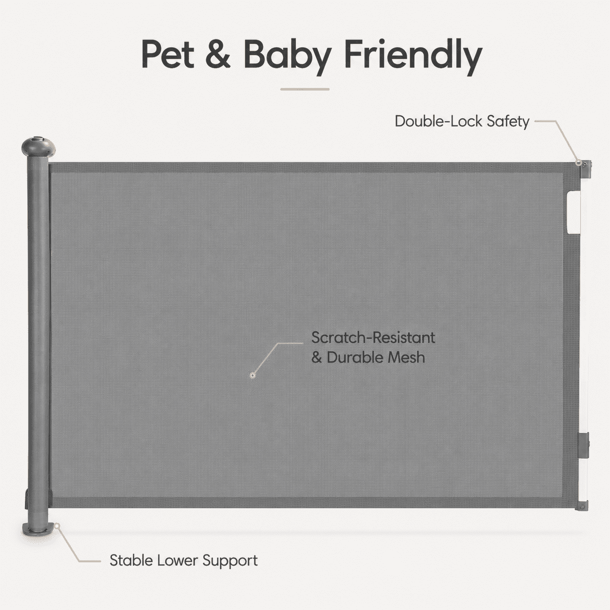 Retractable Baby Security Gate Door