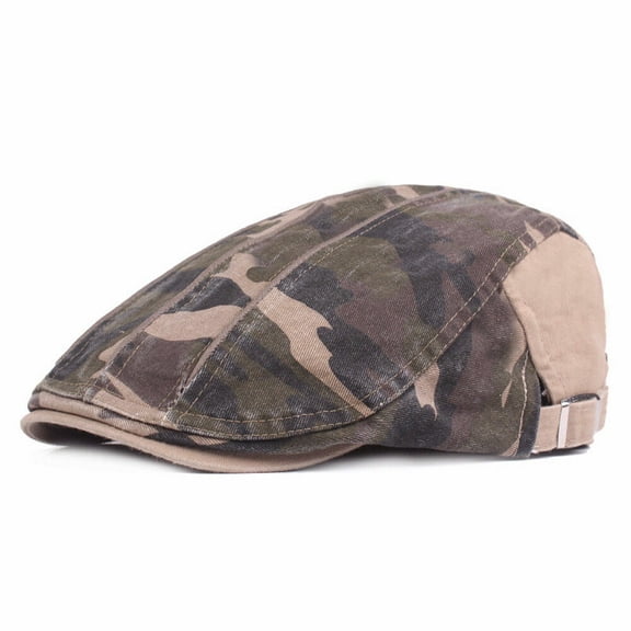 Men Women Fashion Camouflage Pattern Outdoor Sun Driving Cap Adjustable Beret Hat