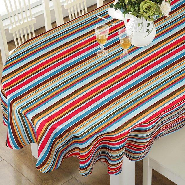 Nappe Ovale 60x84 Po pour Table Ovale, Nappes Imperméables pour Salle à Manger, Nappe Intérieure Extérieure