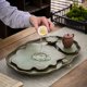 thumbnail image 4 of Bandeja de cerámica para té, mesa de té para uso doméstico, mesa de té pequeña para oficina, bandeja de té, mesa de té sencilla, bandeja para pistola seca tipo almacenamiento de agua, 4 of 5