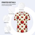 thumbnail image 4 of Balery Fruit Apples Baseball Jersey for Men Casual Button Down Shirts Short Sleeve Active Team Sports Uniform-Large, 4 of 9