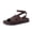 Brown smooth, variant on Erika Sandals for Women with Cut-Out Band and Ankle Strap, Cushioned Footbed Sandal, Wide Width Available