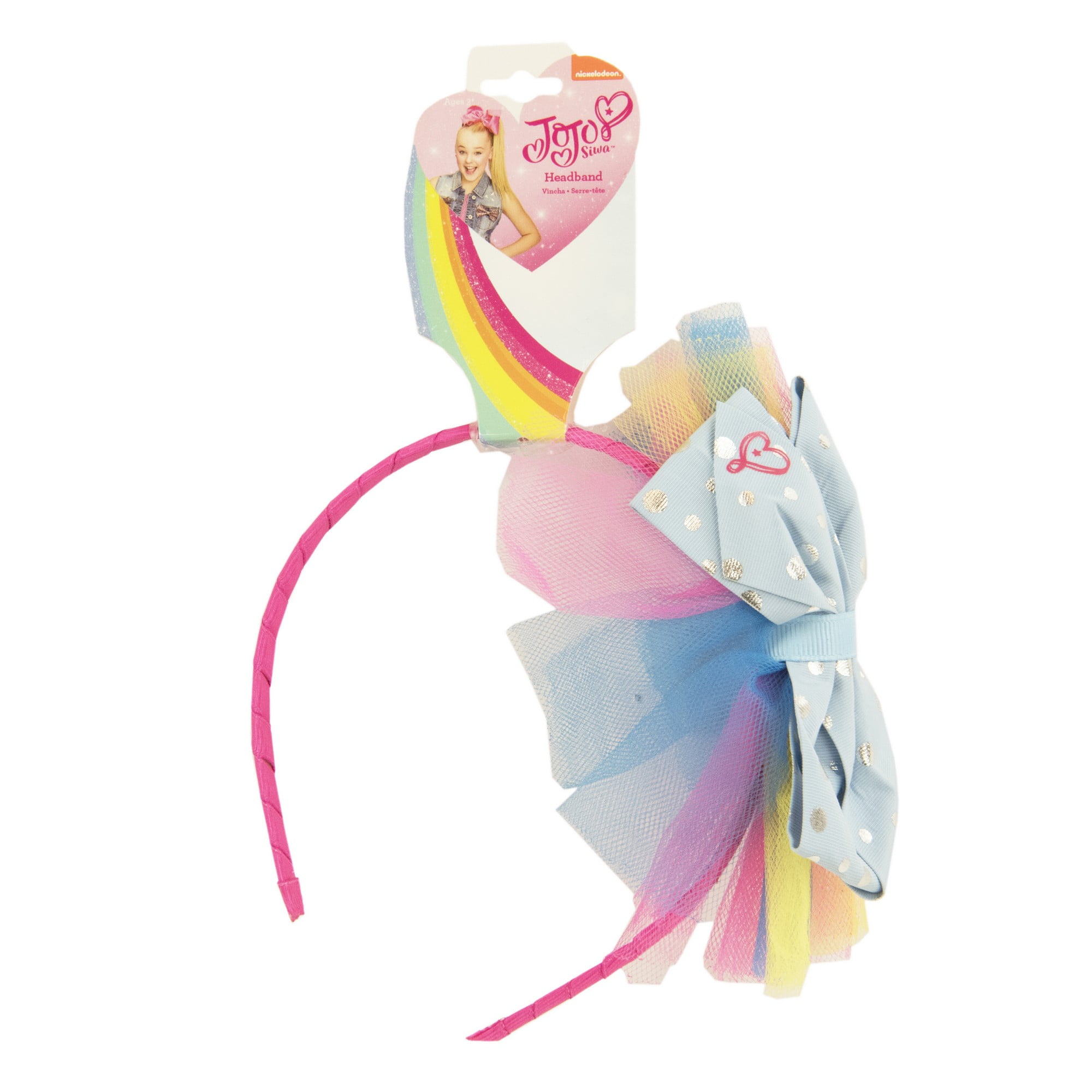 Jojo Siwa Jojo Siwa Hair Bow On Headband Pink Blue Layered Tulle Walmart Com