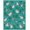 Turquoise, Pattern 2, variant on ODIKA 4' x 6' Machine Washable Non-Slip Area Rug, Whimsical Rabbit High Traffic Rug, Turquoise, 313993