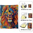 thumbnail image 2 of Patriotic Flannel Blanket with American Eagle and Flag Design Bold and Cozy Perfect for Kids and Adults Ideal for Home Travel and Outdoor Use 50x60 Inches, 2 of 5