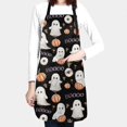 thumbnail image 2 of Cute Ghost Aprons for Women Pumpkin Cooking Apron with Pockets Kitchen Apron Adjustable Neck for Men Home Holiday Decorations Gift, 2 of 7