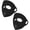 Black, variant on Full Face Sun Protection Mask for Outdoor Activities - UPF50+ UV Shield, Breathable Nylon Spandex, 23cm x 15.5cm, 2 Pack