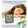 thumbnail image 3 of Geevon Digital Indoor Thermometer Hygrometer, Wireless Temperature Humidity Meter with Comfort Index, 1*AAA Battery, Calendar, Small Room Temperature Monitor for Home, Greenhouse, Bedroom(Black), 3 of 9