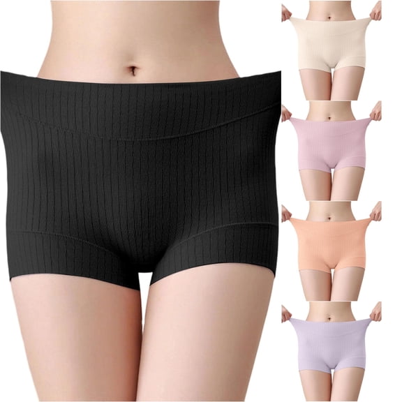 SONXAHE Womens Ribbed Boyshorts High Waist Stretch Brief Shorts