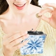 thumbnail image 7 of Snowflake Elegant Coin Purse Wallet with 0.7 Microfiber Zinc Alloy Jaws, 4.3x4.7 in/11x12 cm Size, 7 of 7