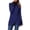 Navy Blue, variant on comerut Women Fall Winter Jacket Stand Collar Neck Protection Single-breasted Irregular Split Hem Soft Patchwork Long Sleeve Solid Color Thick Warm Mid Length Lady Coat
