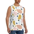 thumbnail image 2 of Balery Geometric Spots Men's Sleeveless Muscle Shirts Workout Tank Top, Moisture Wicking, Odor Protection-XX-Large, 2 of 8