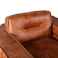 thumbnail image 5 of World Interiors Chiavari Leather Upholstered Arm Chair in Vintage Cognac Brown, 5 of 7